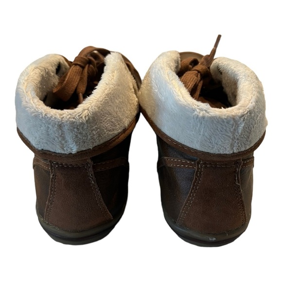 Call it Spring Urias Cognac Girls Size 6 Vegan Faux Fur Lined Lace Up Boots NIB - Picture 8 of 16